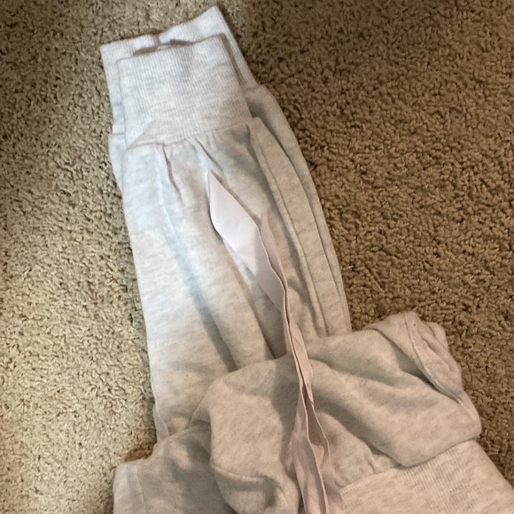 💜 NWT Victoria secret super cozy plush cream comfy fluffy joggers xs xsmall - Picture 6 of 6